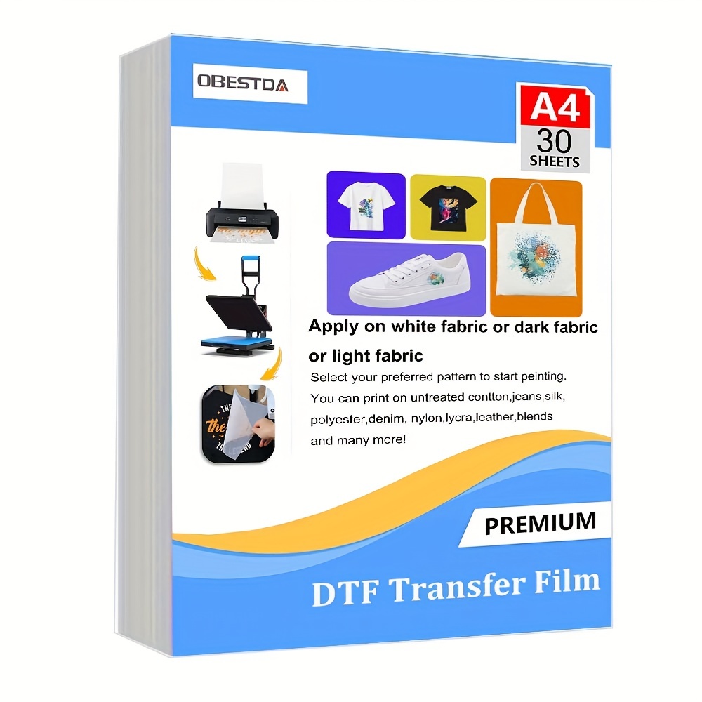A4 30 Pcs DTF Transfer Film PE - огляд і ціна Heat Transfer Vinyl Roll