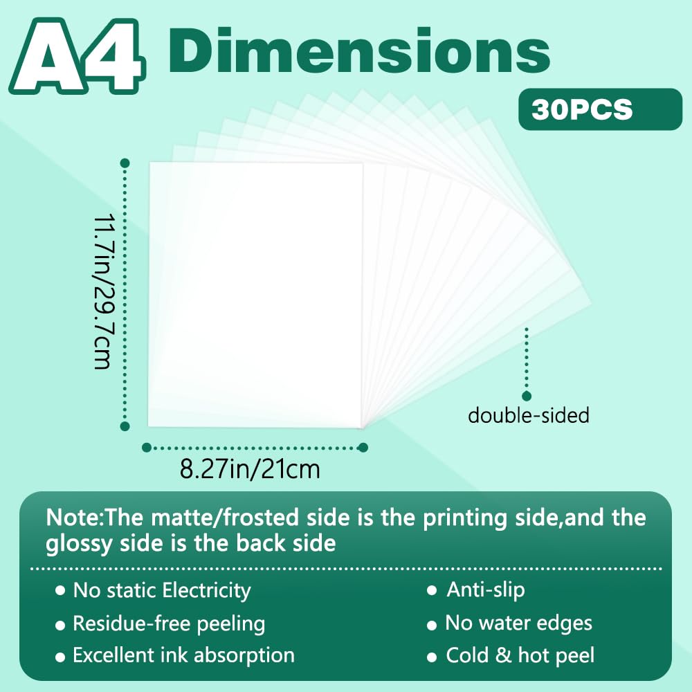 HONGCAI 30 sheets A4 DTF Trans - огляд і ціна Dtf Hot Peel Film